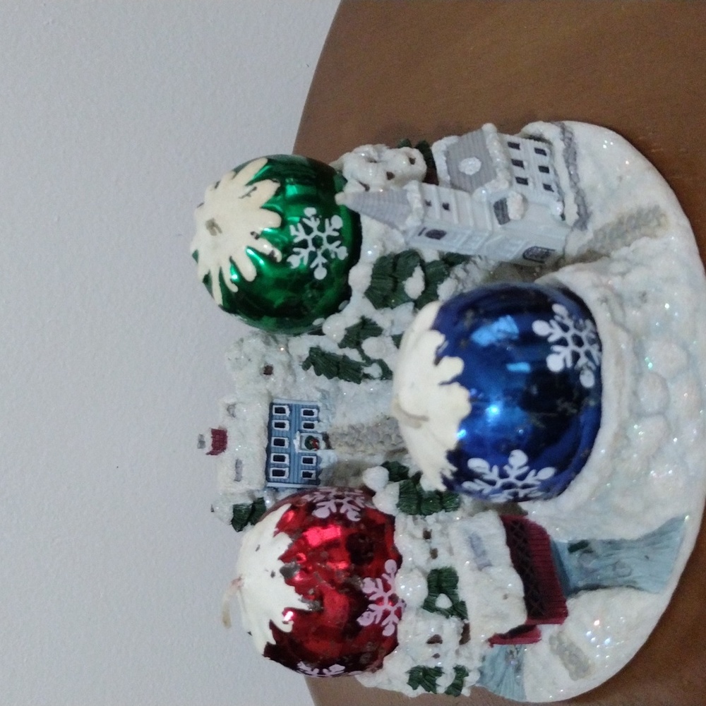 VTG village Candle holder Our America Gift Inc.